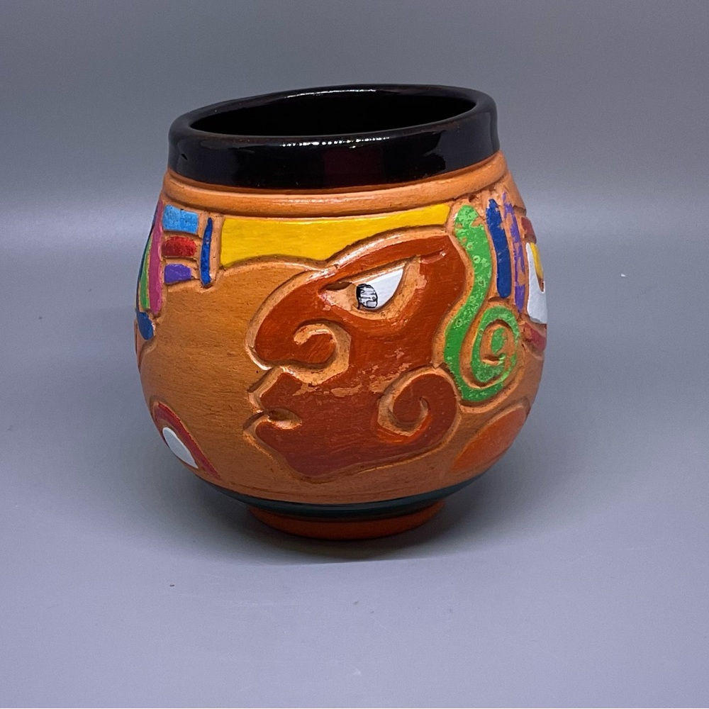 Hand Thrown Hand Painted Mug About 10 ounces NWOT
